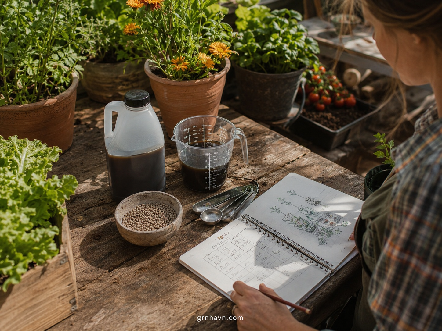 Fertilizer dosing methods: dilution, granules, and area-based plant fertilizer instructions