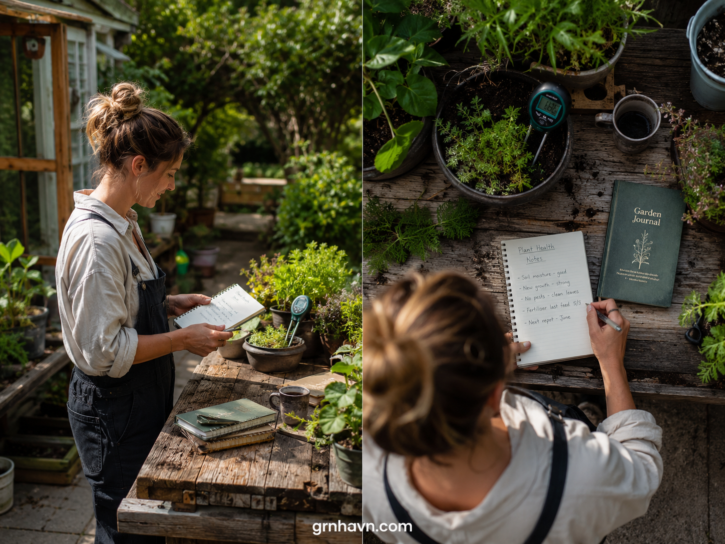 Plant monitoring tools and gardener notebook for smarter care
