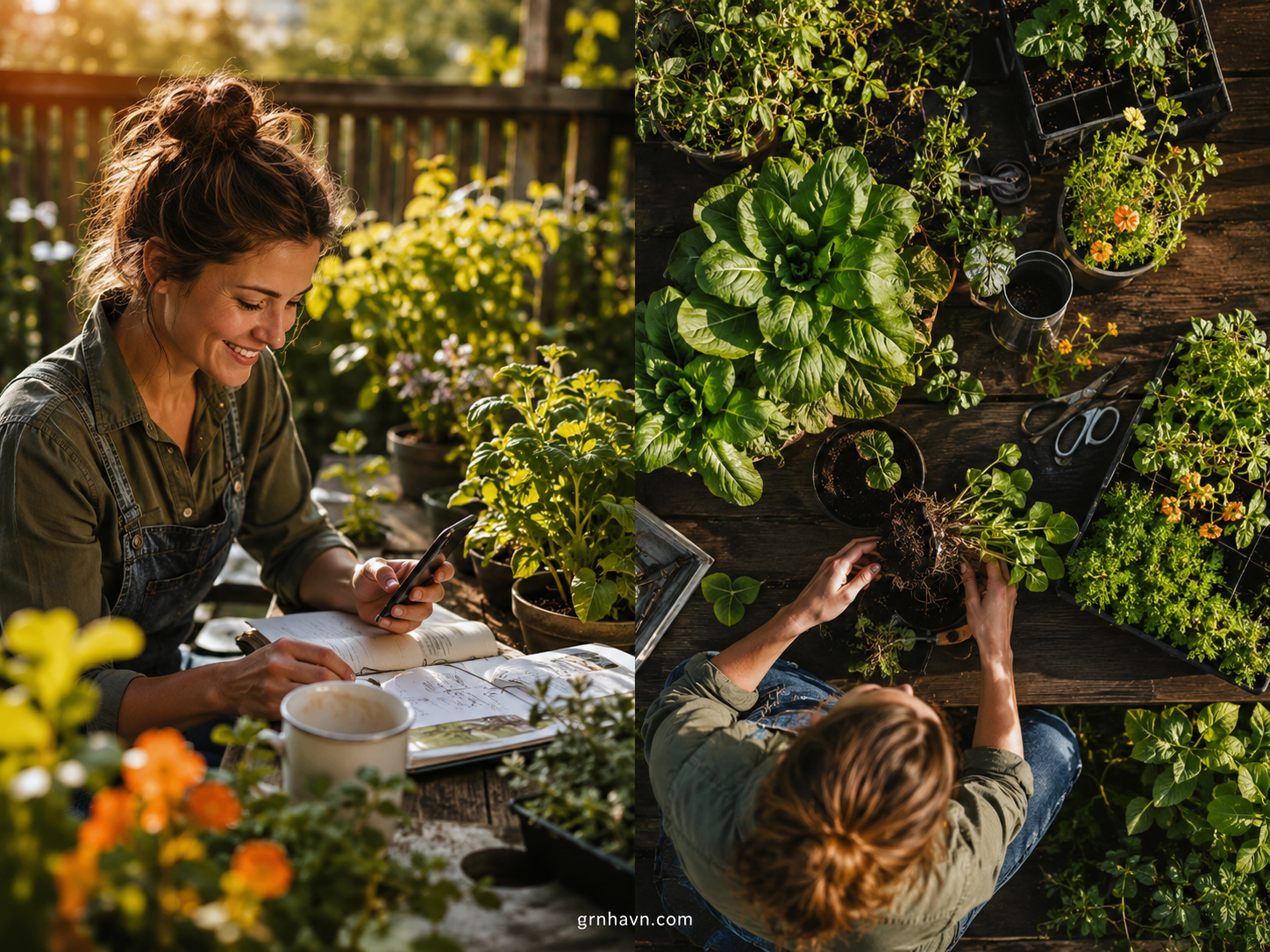 Healthy plants after smart monitoring and better soil and photography