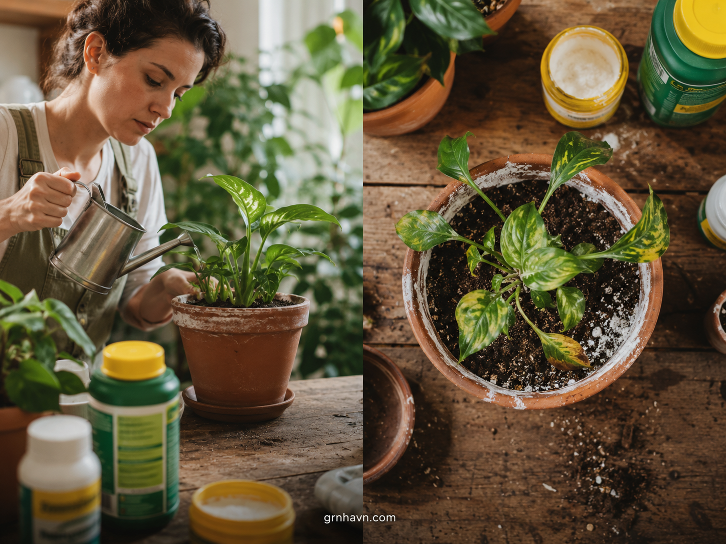How to differentiate fertilizer burn from light stress and overwatering issues in indoor plants